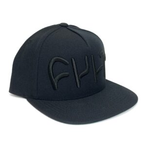 Великий логотип Snapback / чорний на чорному